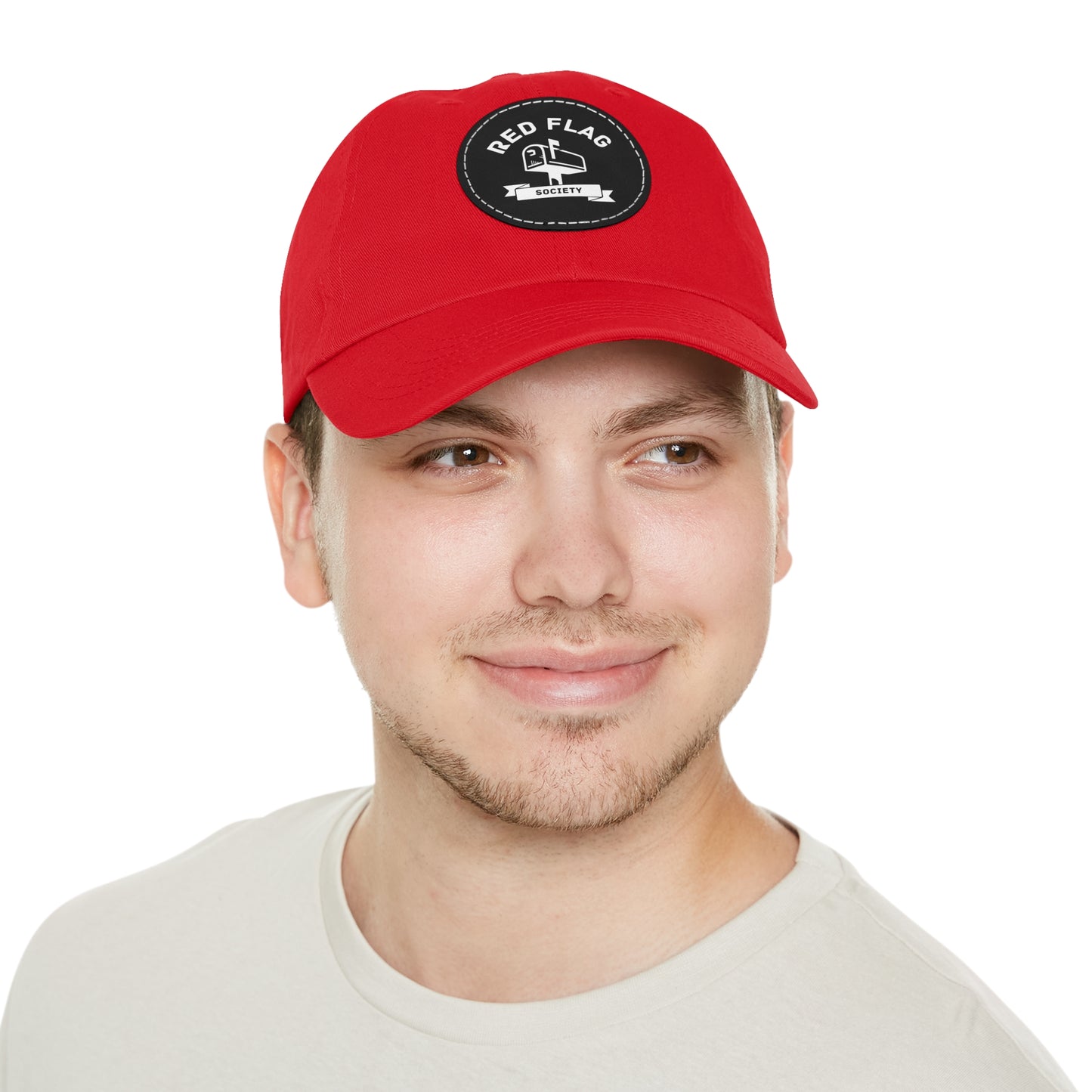 "Members" - Hat with Leather Patch (Round)