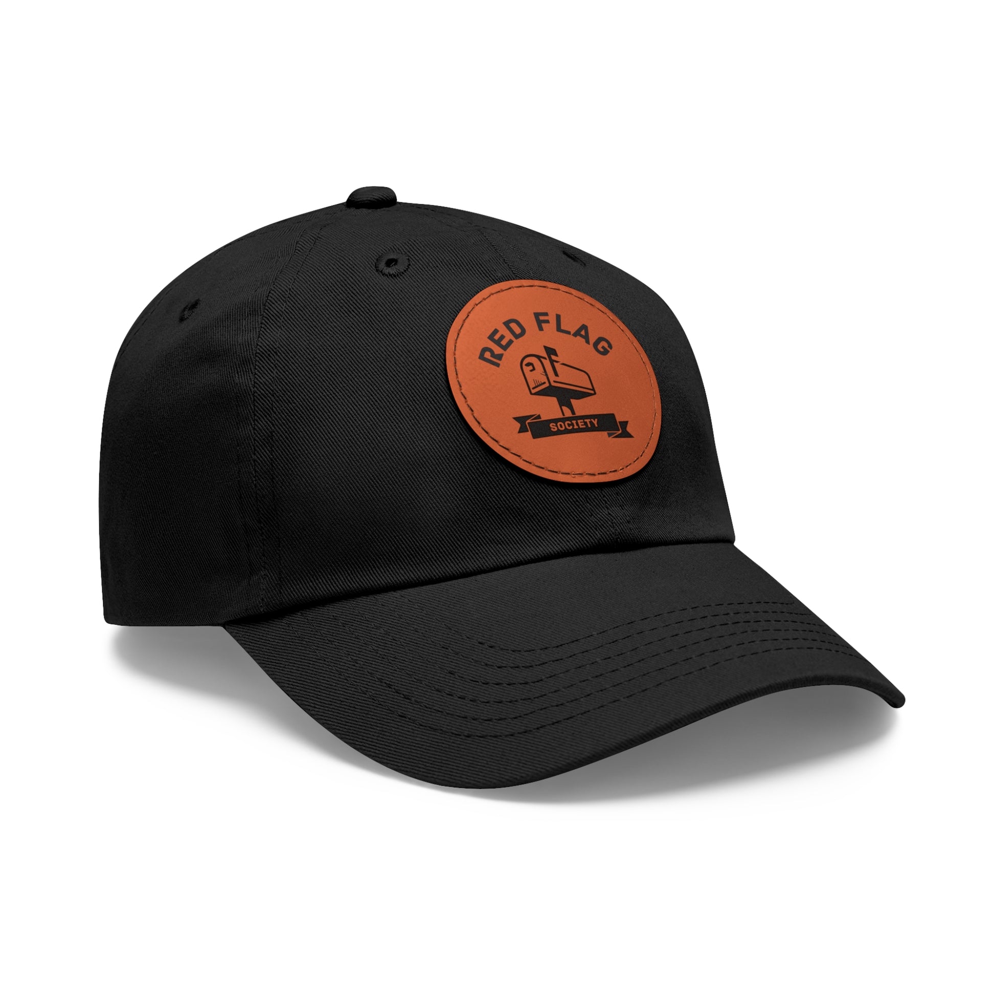 "Members" - Hat with Leather Patch (Round)