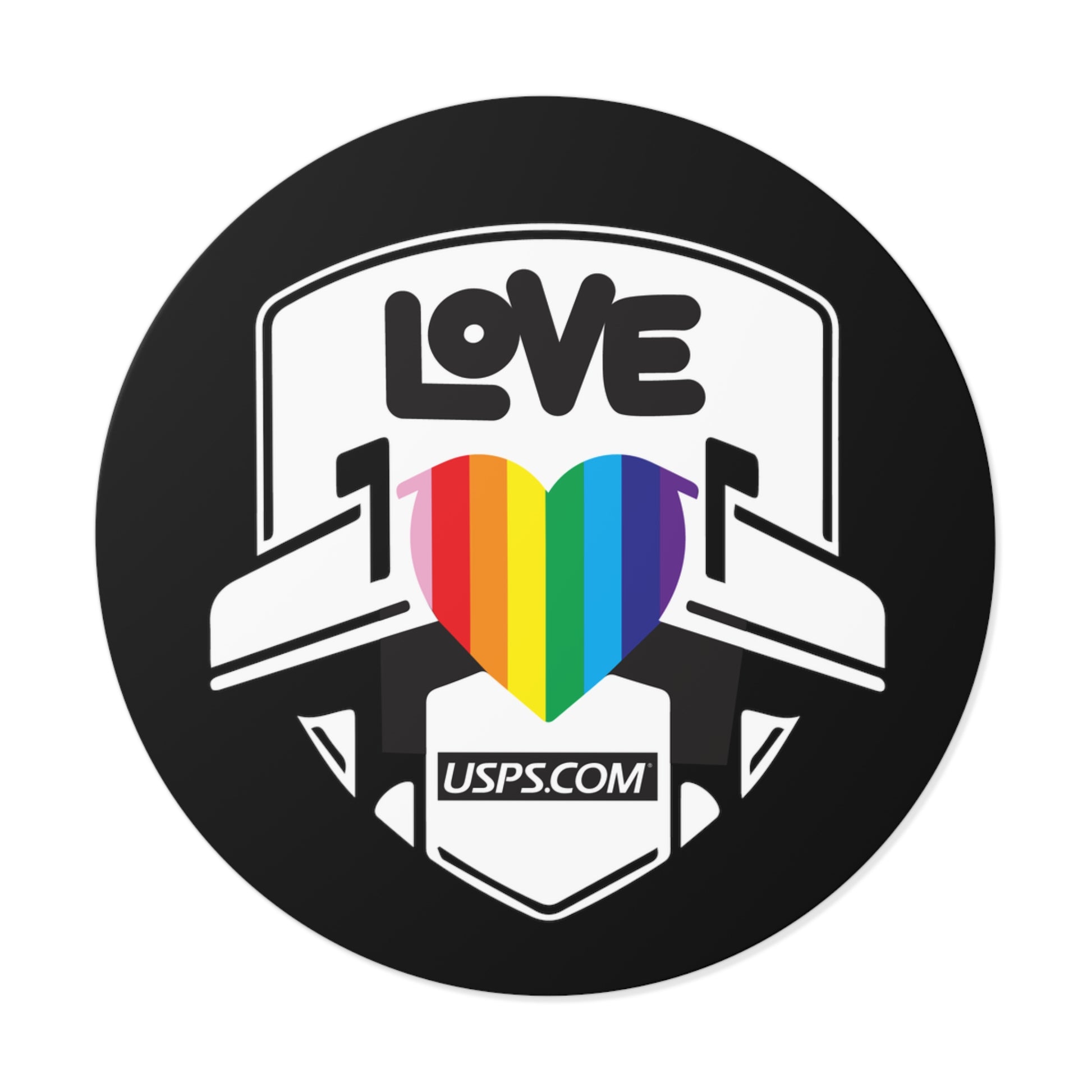 “LOVE” - Round Sticker, Indoor\Outdoor