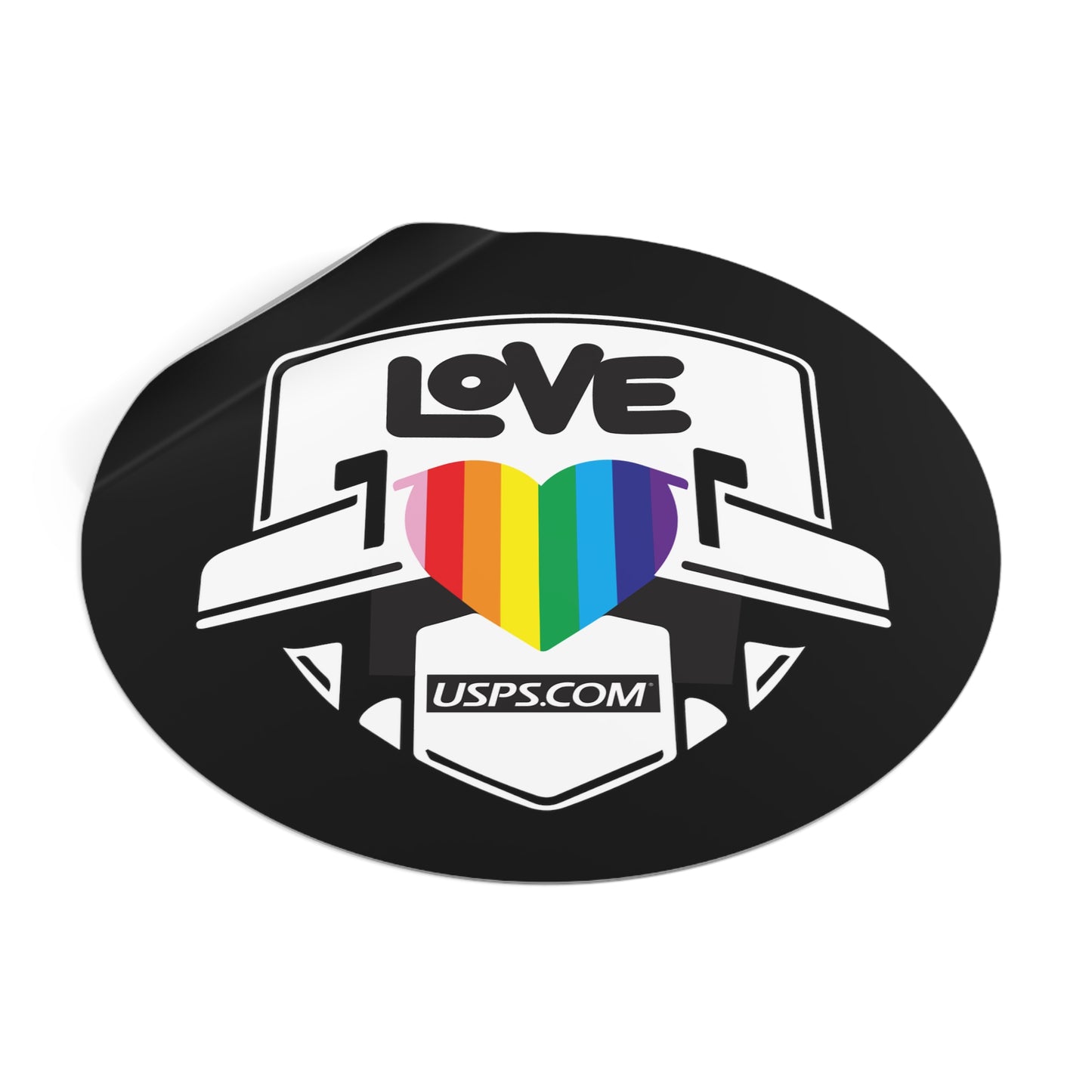 “LOVE” - Round Sticker, Indoor\Outdoor