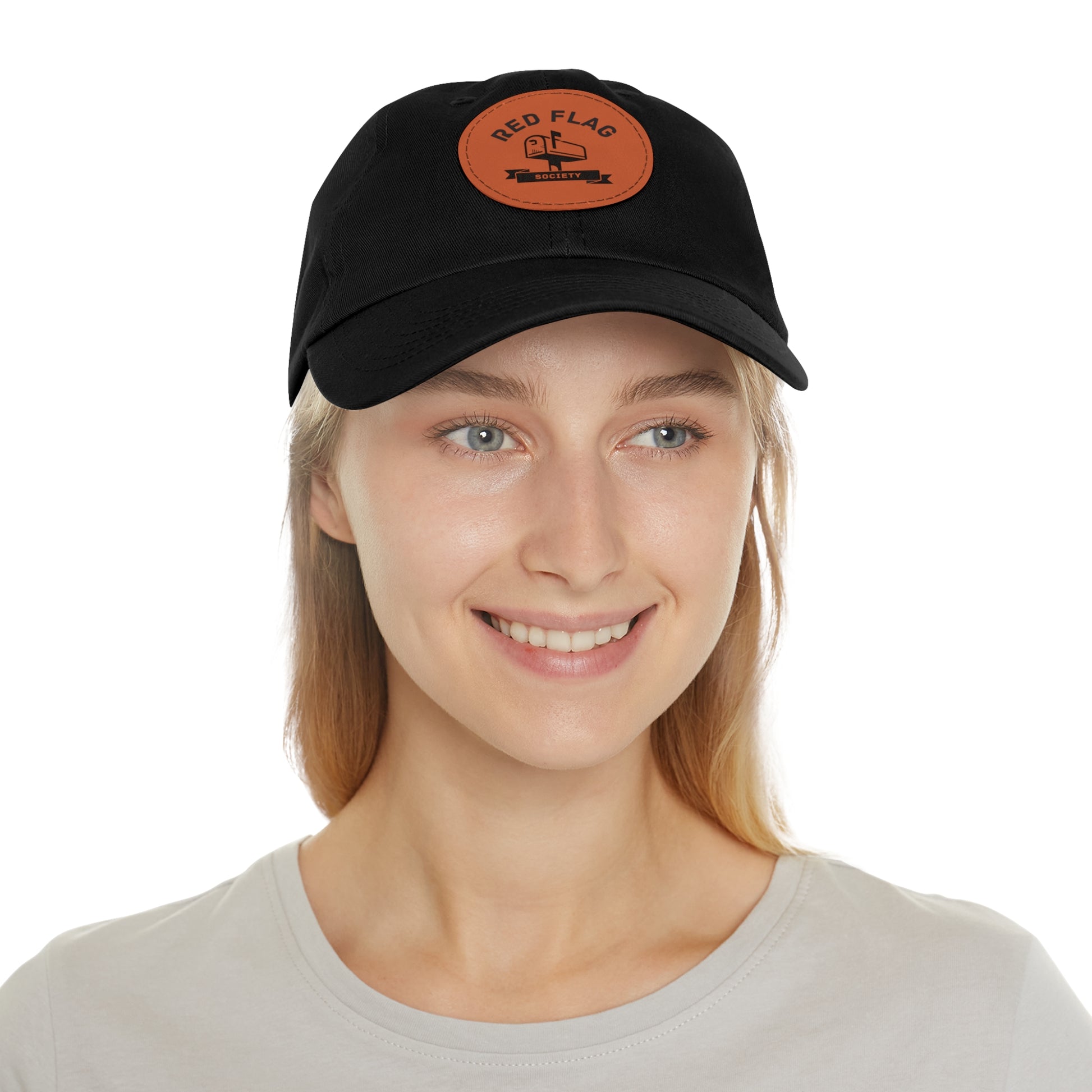 "Members" - Hat with Leather Patch (Round)