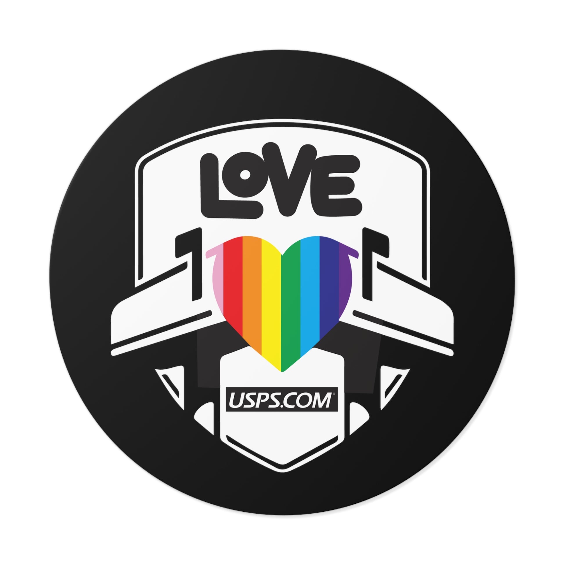 “LOVE” - Round Sticker, Indoor\Outdoor