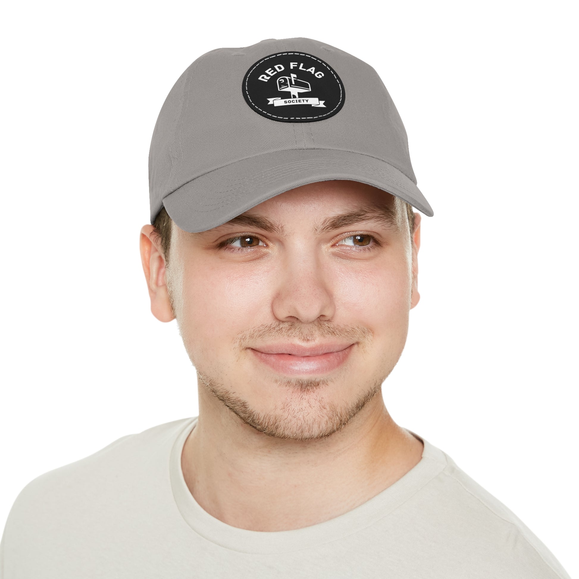 "Members" - Hat with Leather Patch (Round)