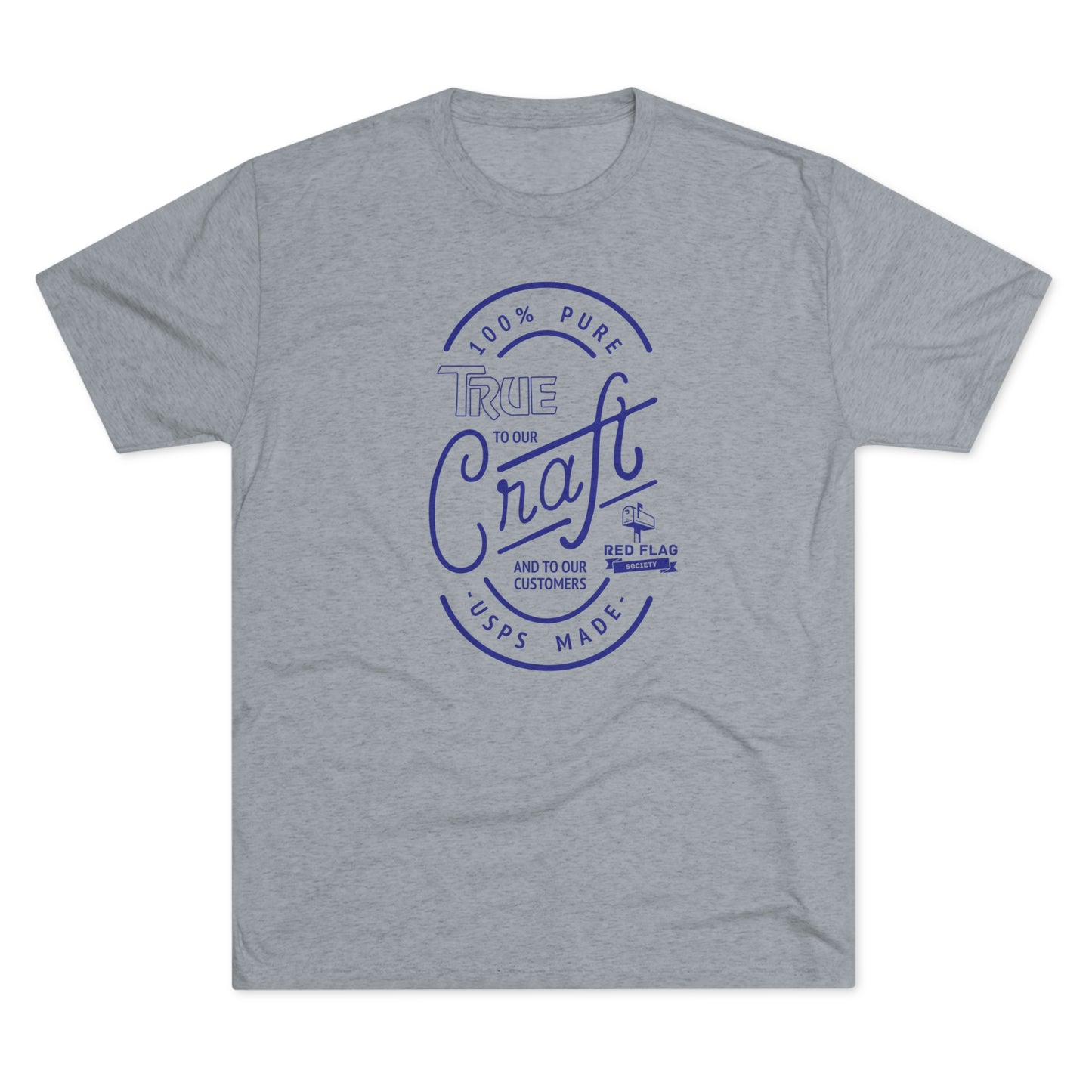 "True in Blue" - Tri-Blend Crew Tee