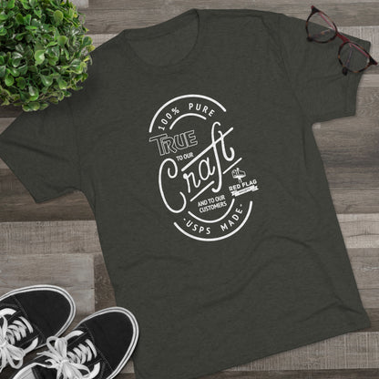 "True in White" - Tri-Blend Crew Tee