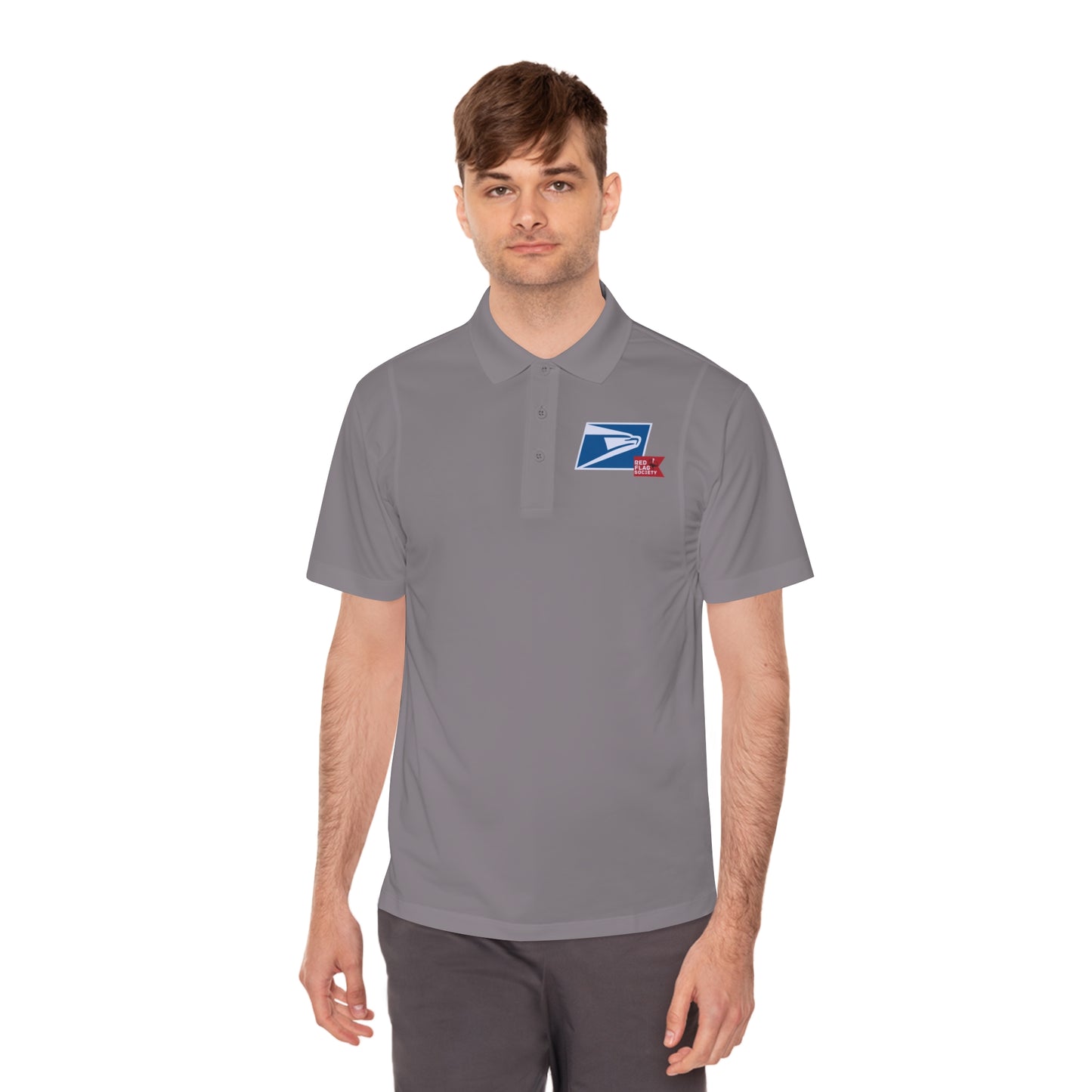 "Eagle with Our Flag" - Men's Sport Polo Shirt