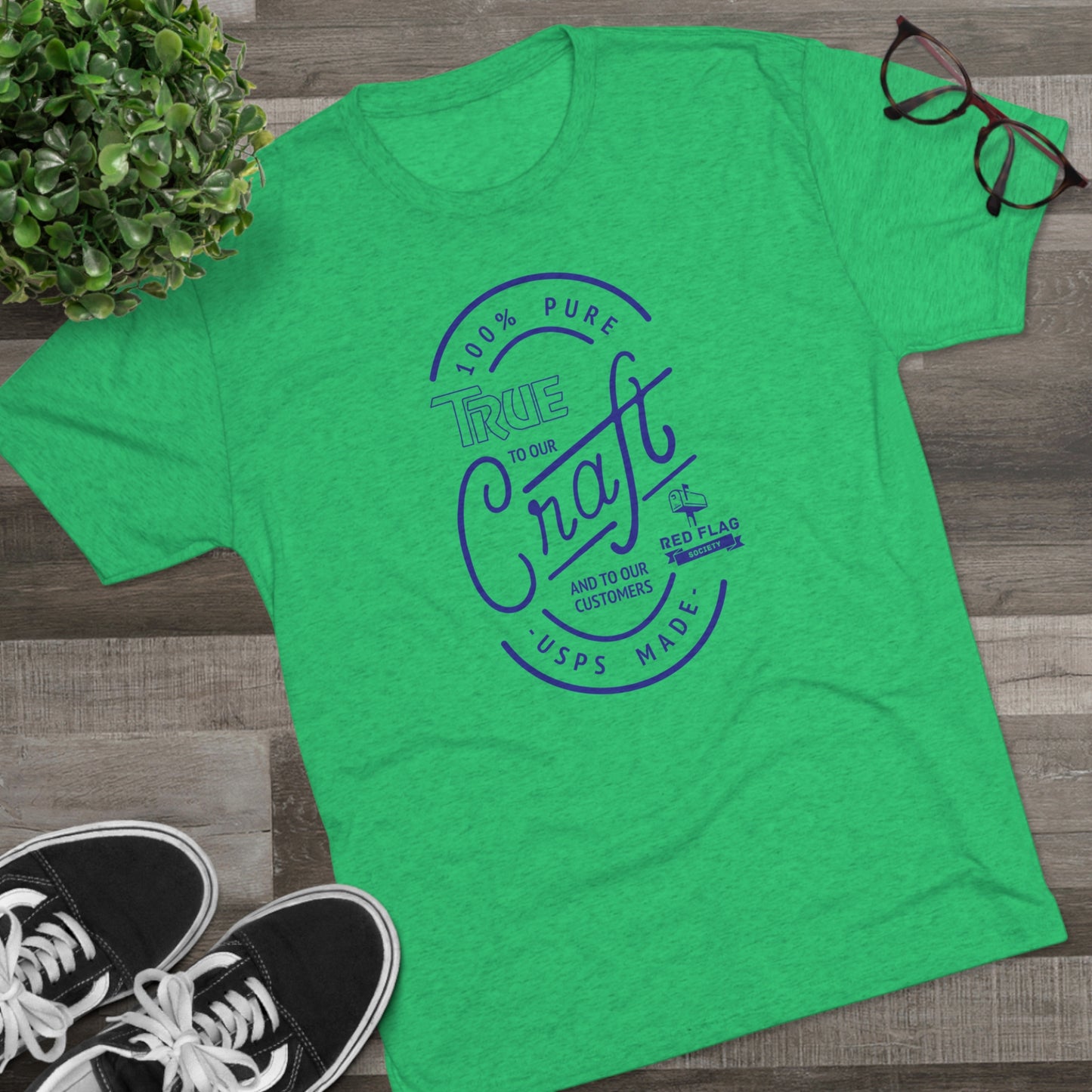 "True in Blue" - Tri-Blend Crew Tee