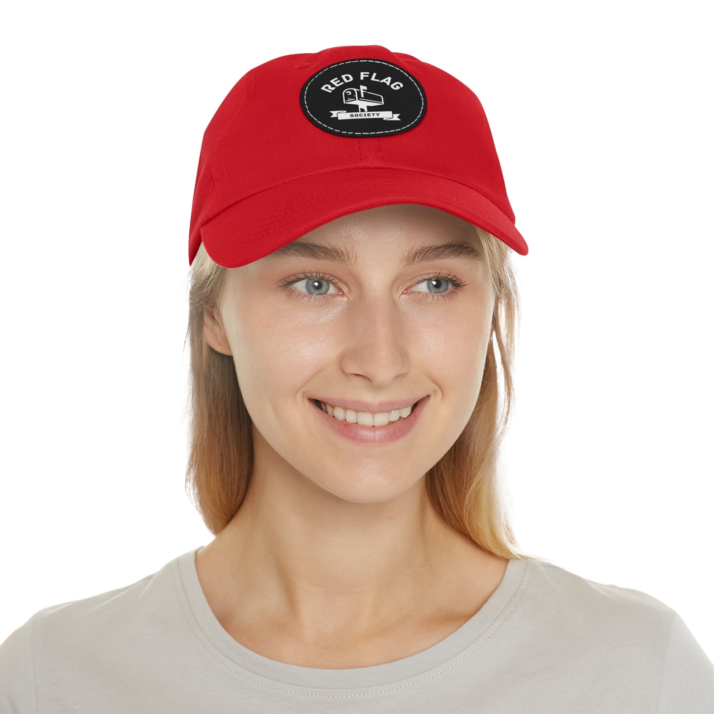 "Members" - Hat with Leather Patch (Round)