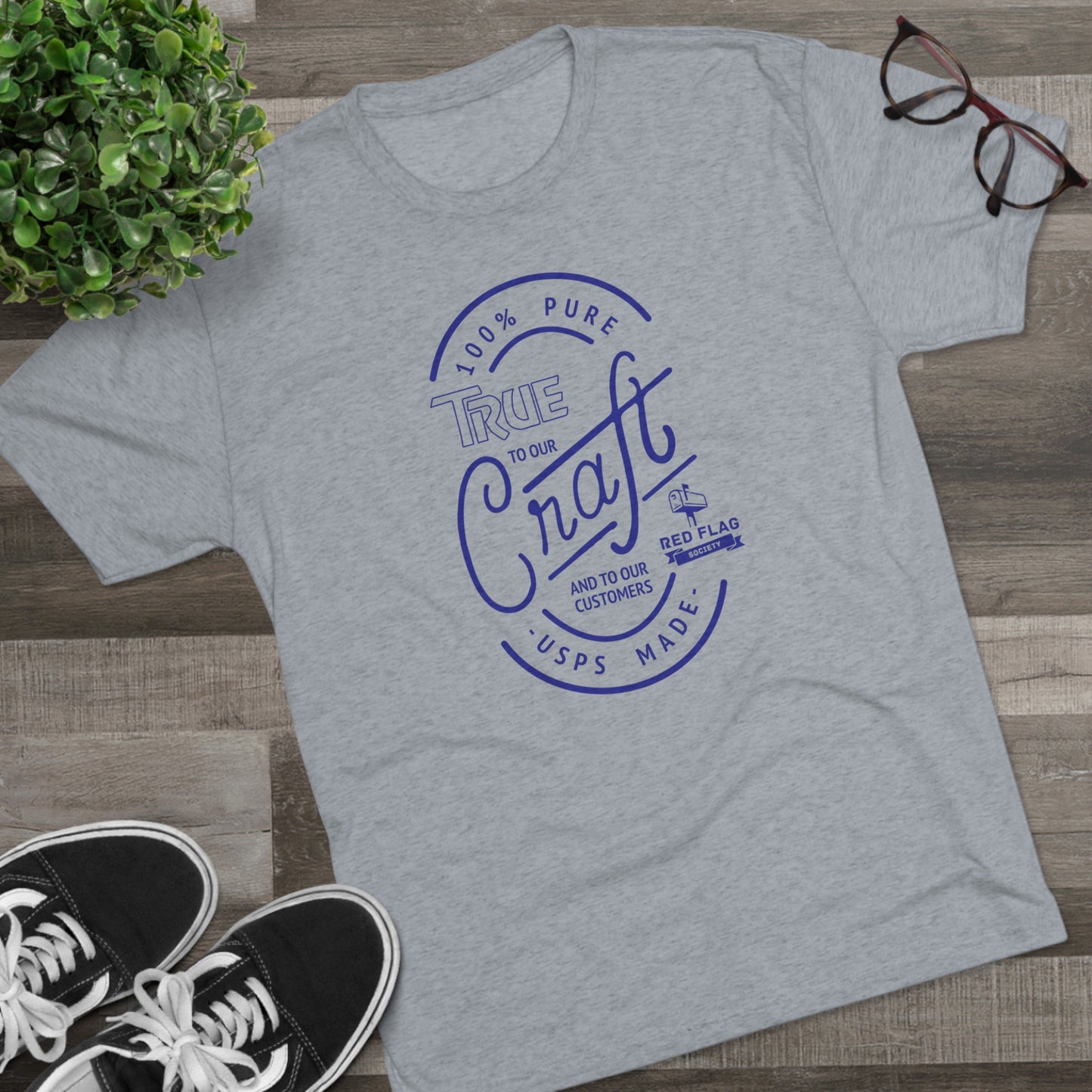 "True in Blue" - Tri-Blend Crew Tee