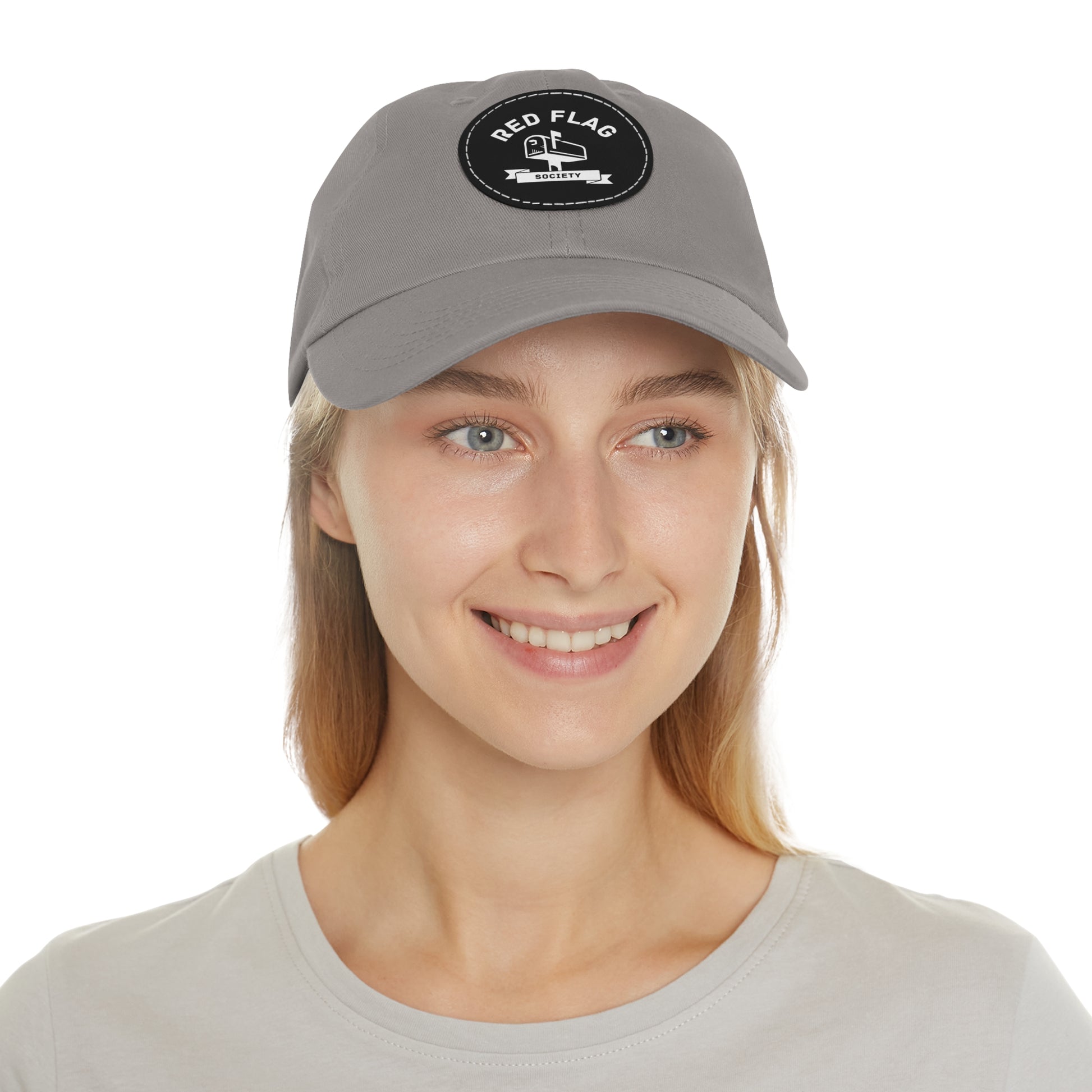 "Members" - Hat with Leather Patch (Round)