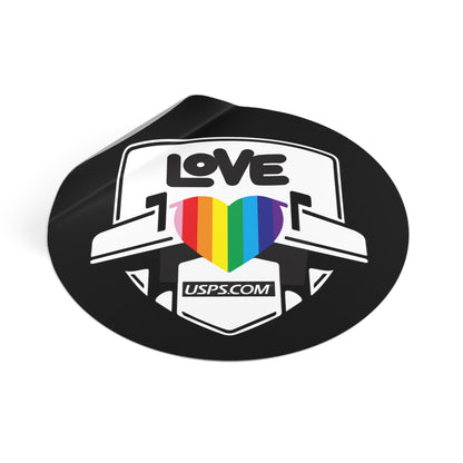 “LOVE” - Round Sticker, Indoor\Outdoor