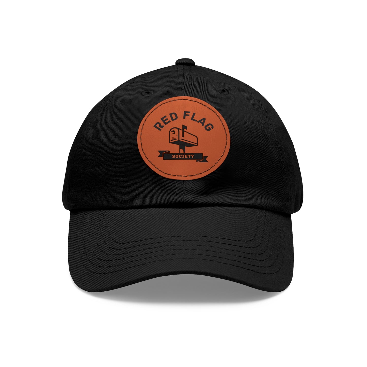 "Members" - Hat with Leather Patch (Round)