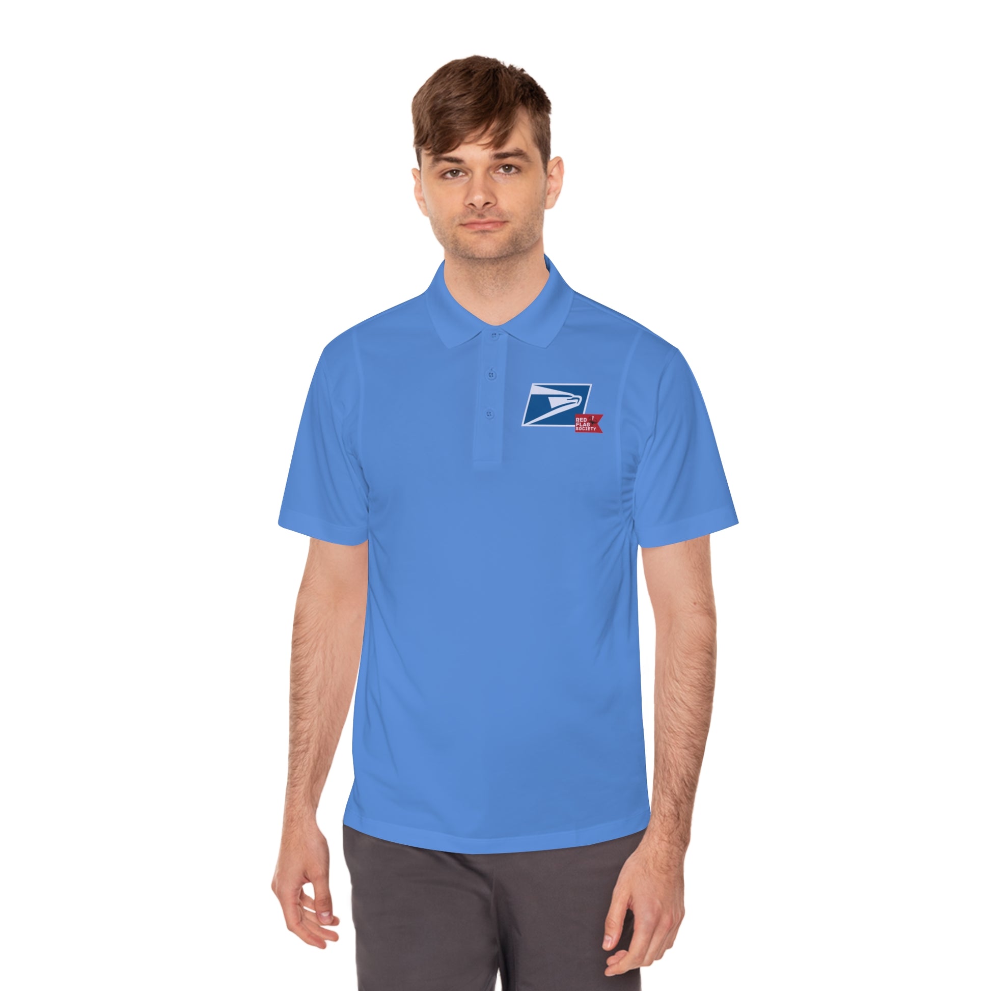 "Eagle with Our Flag" - Men's Sport Polo Shirt