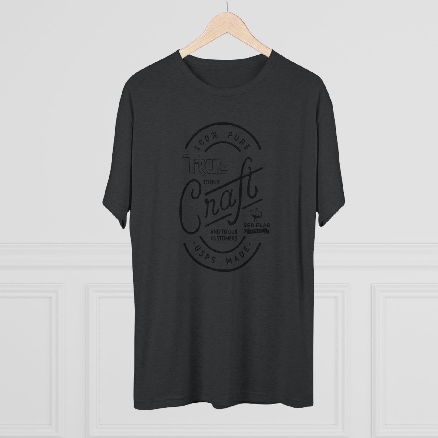 "True in Black" -  Tri-Blend Crew Tee