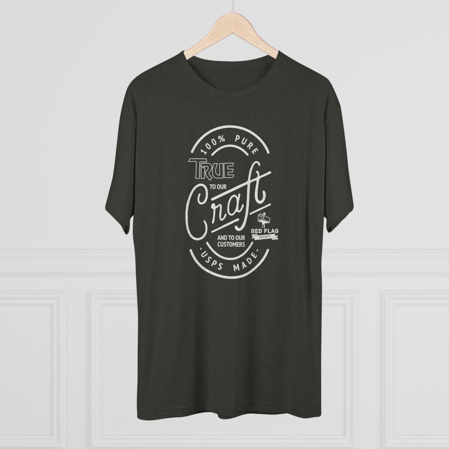 "True in White" - Tri-Blend Crew Tee