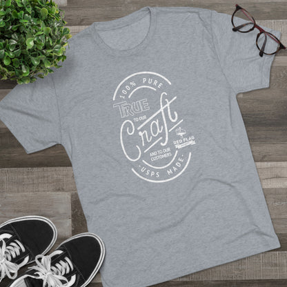 "True in White" - Tri-Blend Crew Tee