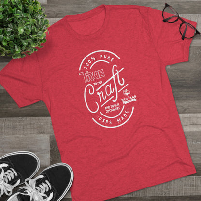 "True in White" - Tri-Blend Crew Tee