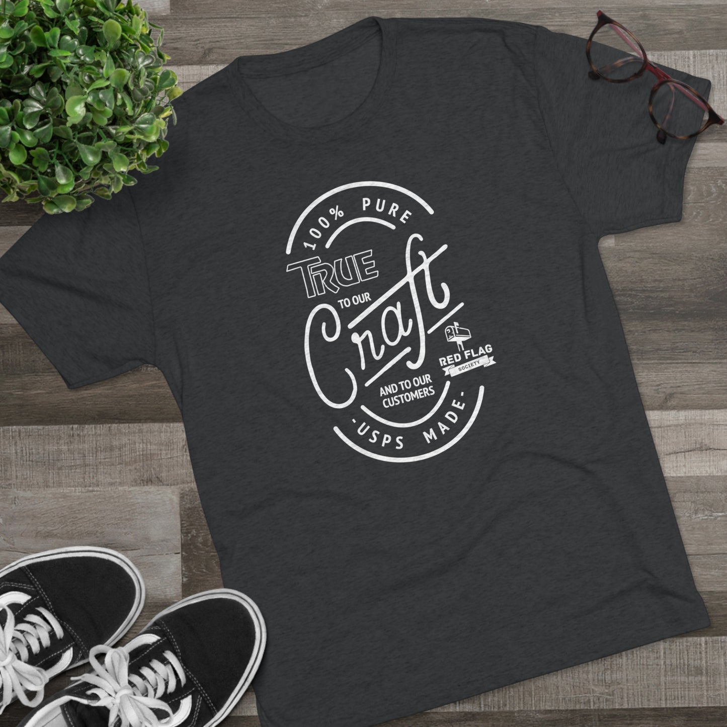 "True in White" - Tri-Blend Crew Tee