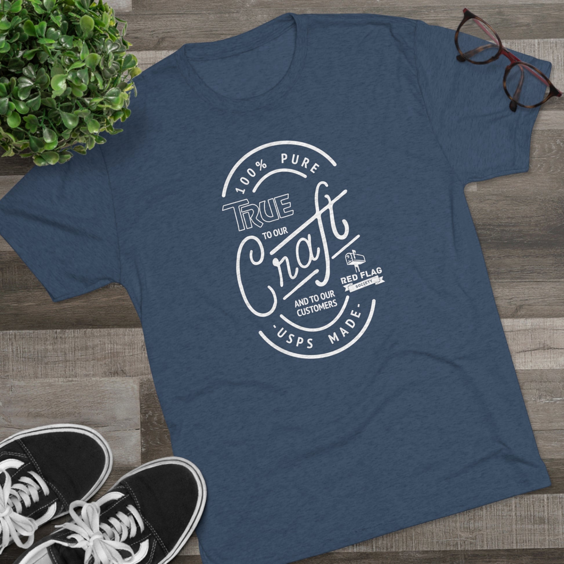 "True in White" - Tri-Blend Crew Tee