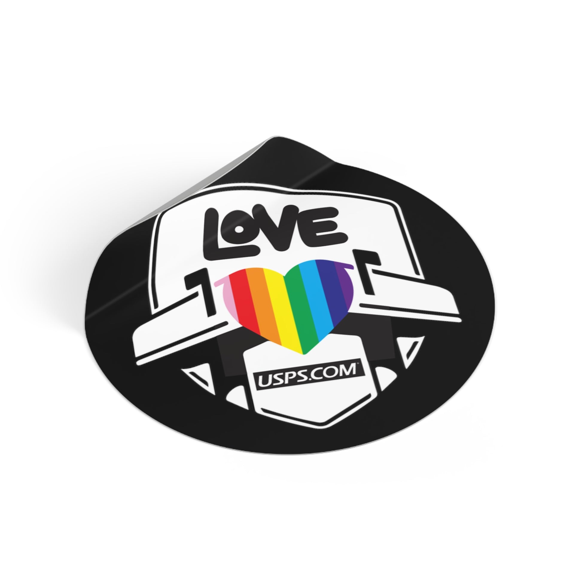 “LOVE” - Round Sticker, Indoor\Outdoor