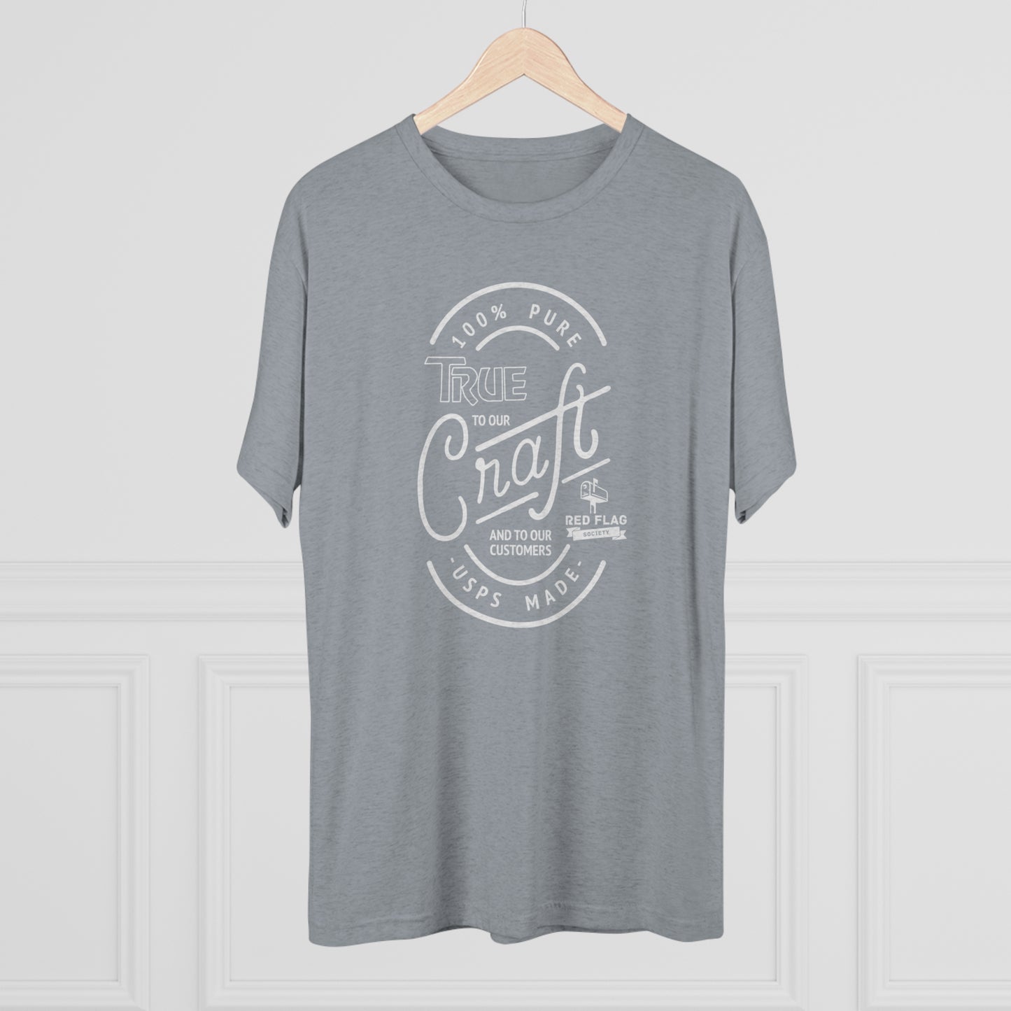 "True in White" - Tri-Blend Crew Tee