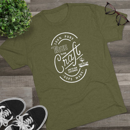 "True in White" - Tri-Blend Crew Tee