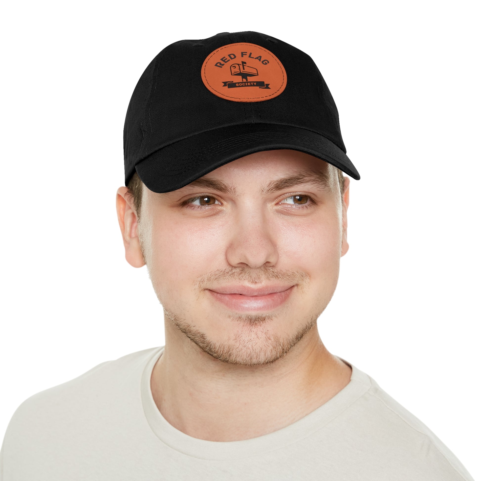 "Members" - Hat with Leather Patch (Round)