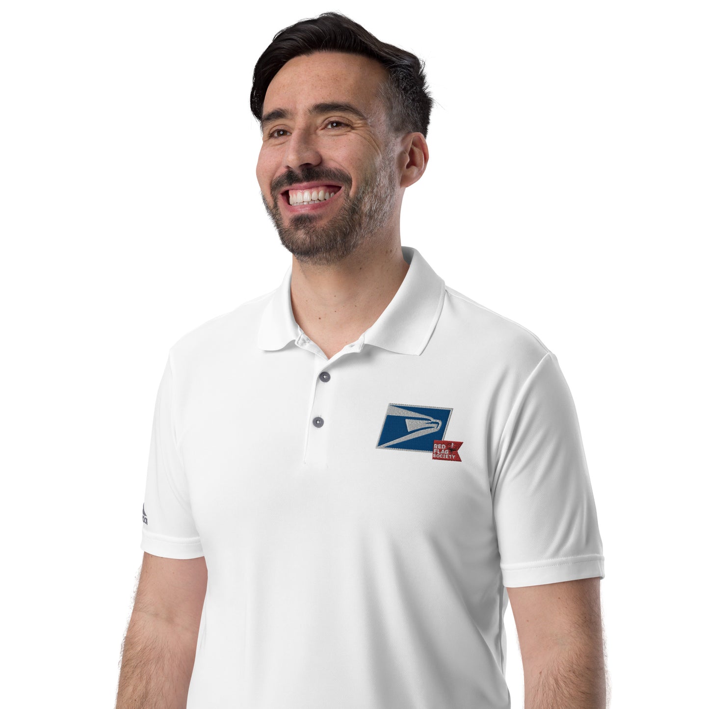 "Eagle with Our Flag" - Adidas performance polo