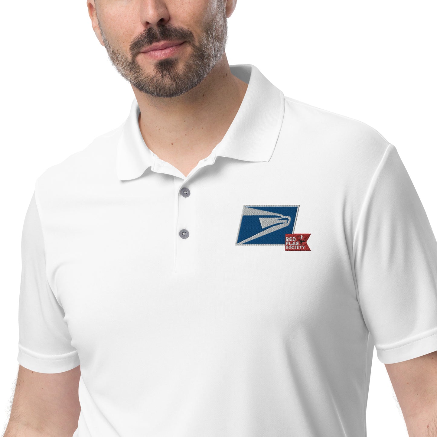 "Eagle with Our Flag" - Adidas performance polo