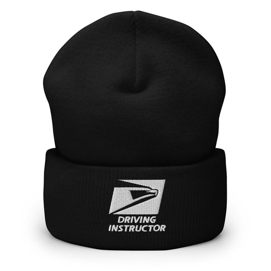 Driving Instructor White Threads Beanie