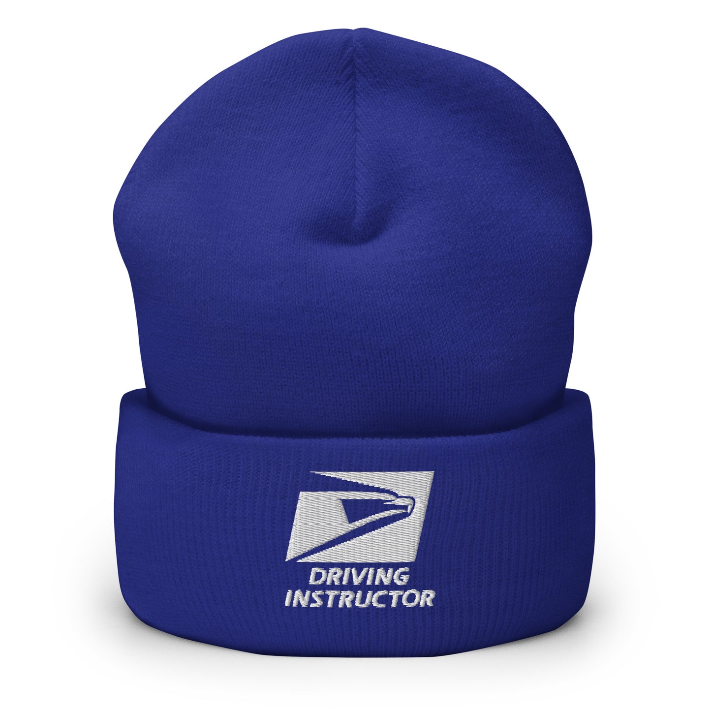 Driving Instructor White Threads Beanie